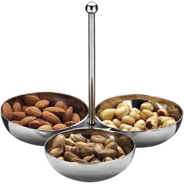 Biradlı Groovy Üçlü Çelik Çerezlik 18/10 (GRV-31)