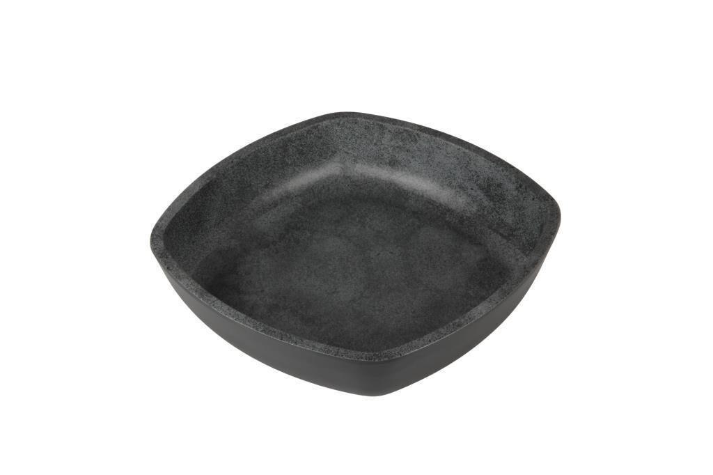 Globy Kare Sunum Kase Gri 30×30×7 cm