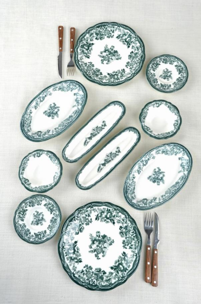 Porser Porselen Velour Green Fulya Kahvaltı Takımı 20 Parça
