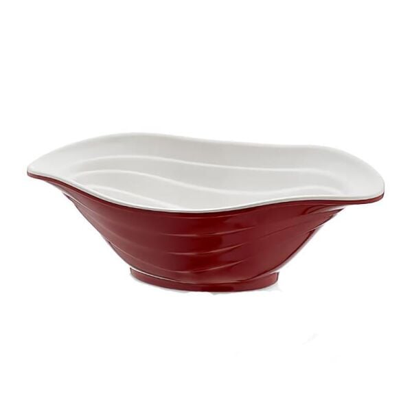 Külsan Thermoset Duet Kase, 23x16 cm, 700 ml, Kırmızı-Beyaz