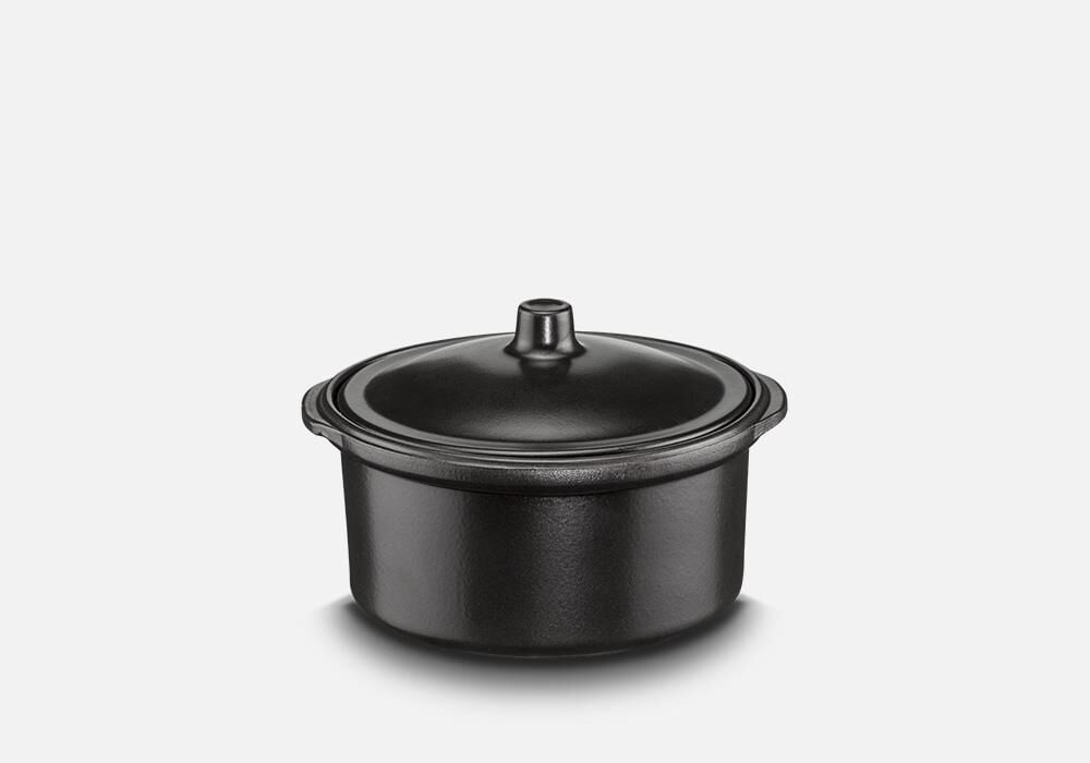 Regas 9203 Seramik Profesyonel Klasik Tencere - Güveç Siyah 20 cm