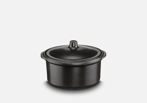 Regas 9203 Seramik Profesyonel Klasik Tencere - Güveç Siyah 20 cm