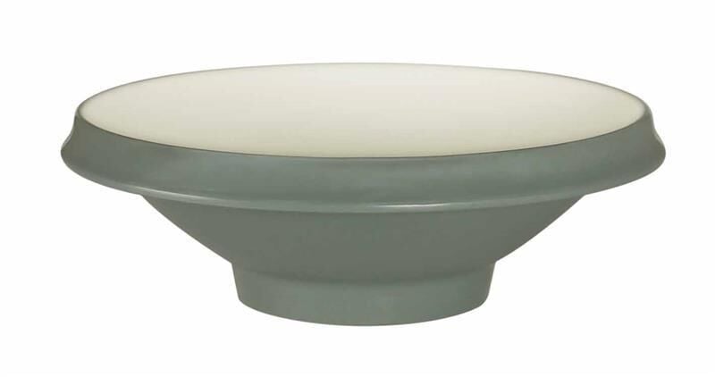 Globy Açık Büfe Yuvarlak Çukur Tabak Gri 21,3x7 cm