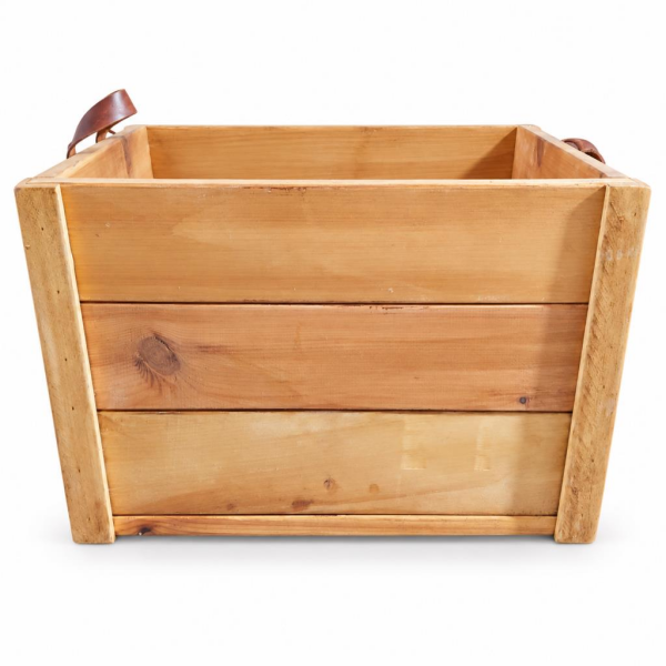 Deri Halatlı Eskitme Kasa 45,5 x 34,5 x 29 cm