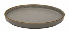 Globy Açık Büfe Melamin Yuvarlak Servis Kasesi , Teşhir Kase Gold 29x29x3 cm
