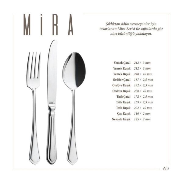 Lugga Mira Yemek Kaşığı 12'li