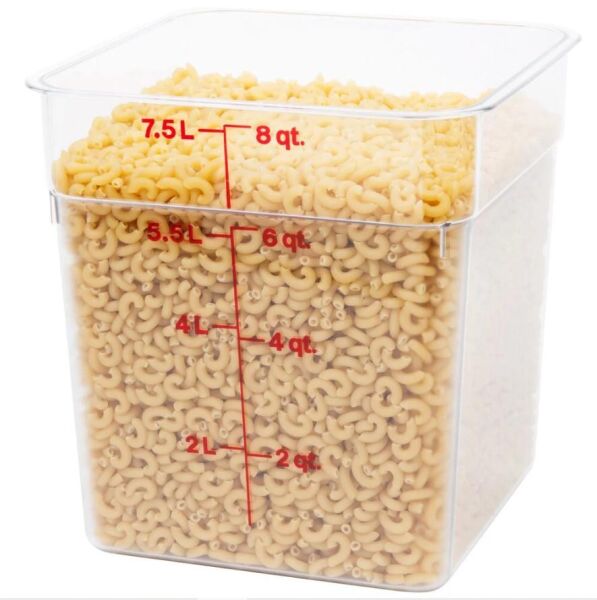 Cambro 8SFSCW135 Polikarbon Saklama Kabı Kare 7,6 Litre