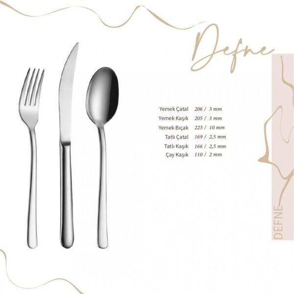 Lugga Defne Model Yemek Çatalı 12 Adet