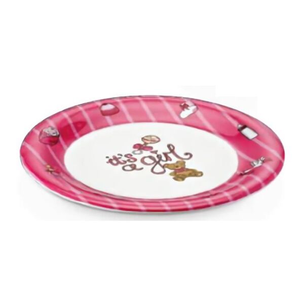 Külsan Thermoset Baby Life Çukur Bebek Tabağı, 21 cm, Pembe