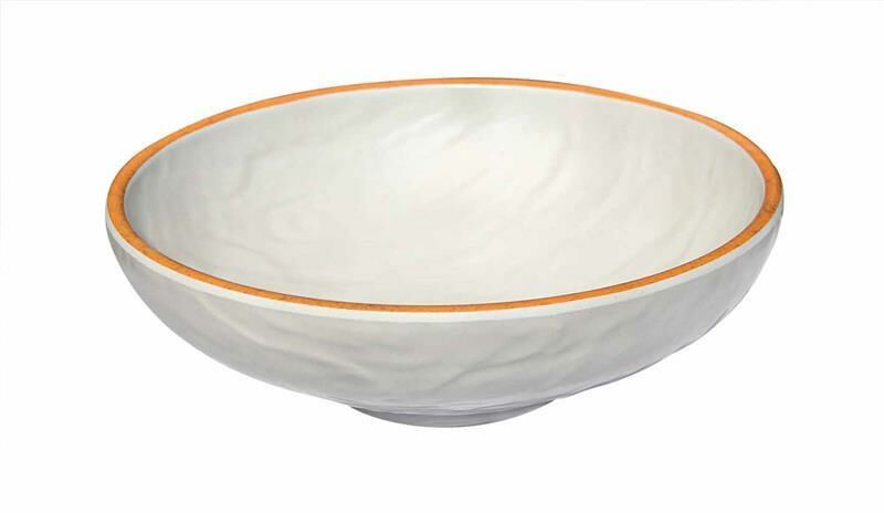 Globy Açık Büfe Melamin Yuvarlak Servis Kasesi , Teşhir Kase Orange 26x26x8 cm