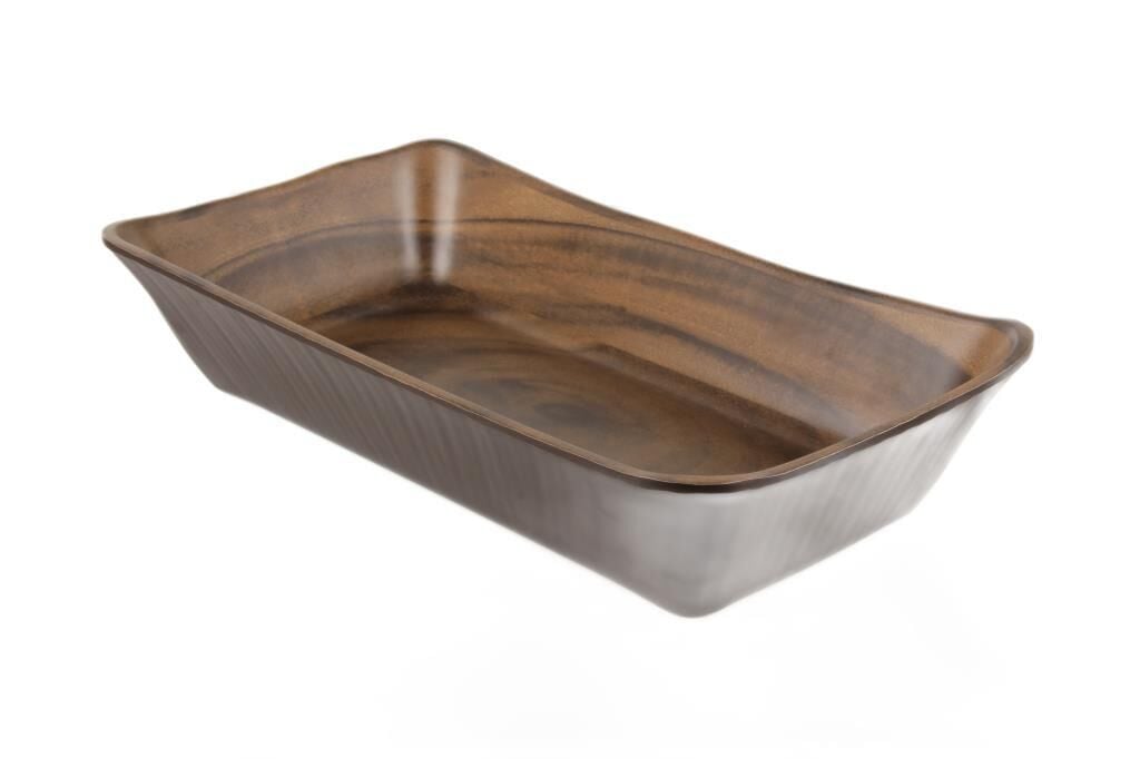 Globy Ahşap Görünümlü Sunum Kase 32,5×17,5×6,5 cm