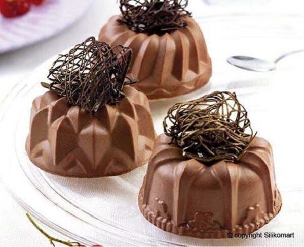 Globy Silikon Fantazi 3 Farklı Desenli Kek Kalıbı,Muffin Kalıbı 6lı