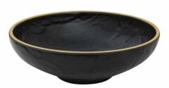 Globy Açık Büfe Melamin Yuvarlak Servis Kasesi , Teşhir Kase Yellow 29x29x9,2 cm