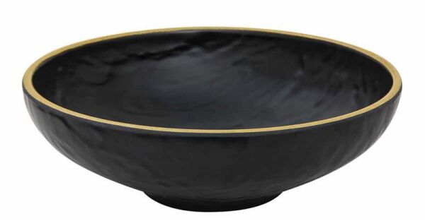 Globy Açık Büfe Melamin Yuvarlak Servis Kasesi , Teşhir Kase Yellow 29x29x9,2 cm