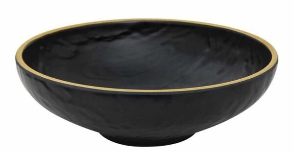 Globy Açık Büfe Melamin Yuvarlak Servis Kasesi , Teşhir Kase Yellow 29x29x9,2 cm