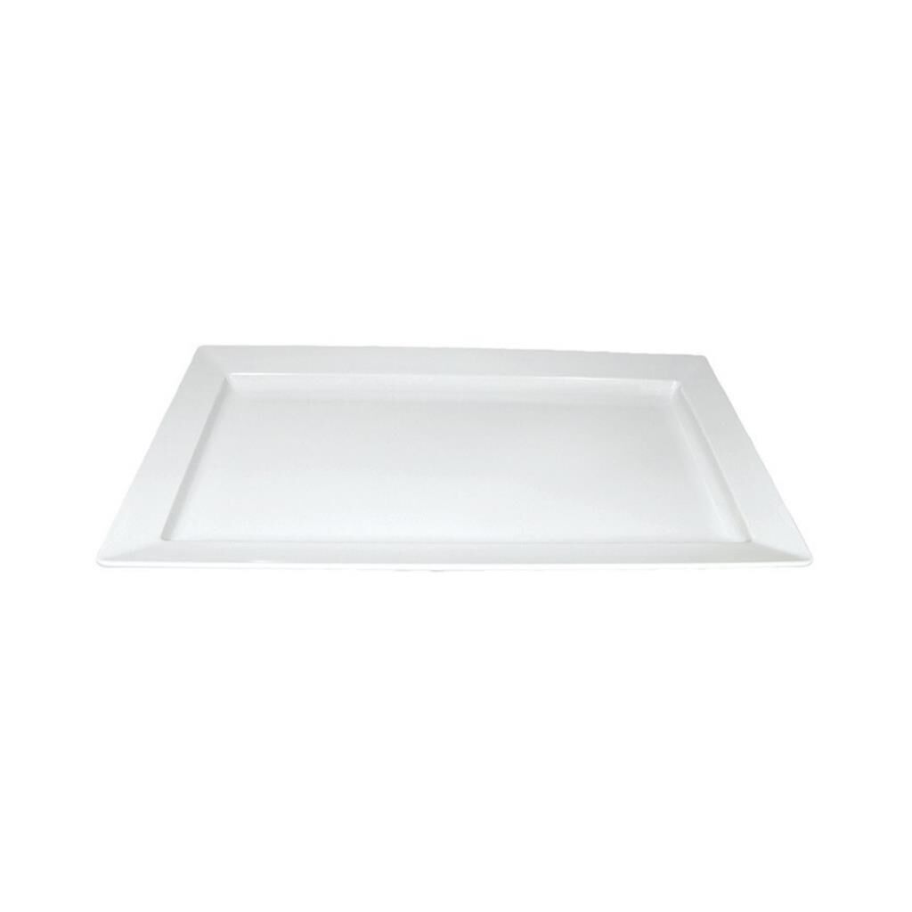 Globy Açık Büfe Melamin Tabak Beyaz 36x65 cm