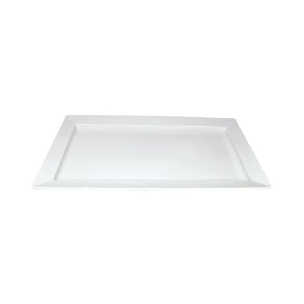 Globy Açık Büfe Melamin Tabak Beyaz 36x65 cm