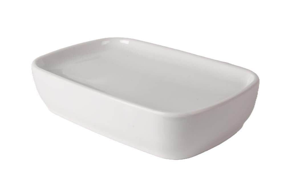 Globy Açık Büfe Dikdörtgen Sunum Tabak Beyaz 31×20,5×7 cm