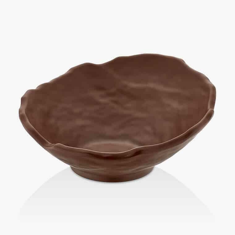 Külsan Thermoset Eğimli Kase,Teşhir Kase 28.2x27.5 cm, Kahverengi