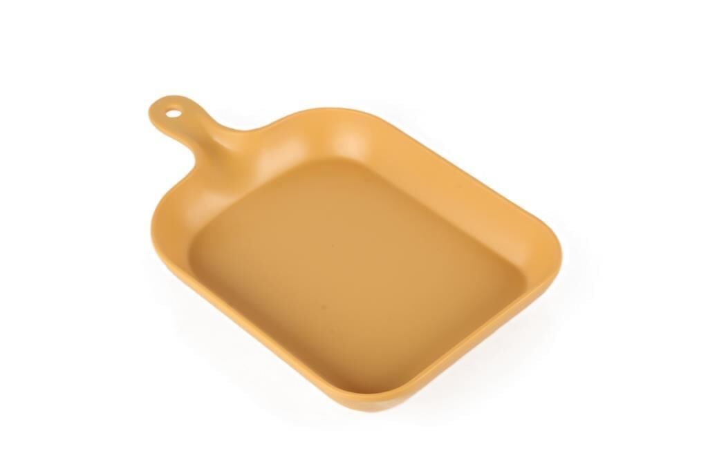 Globy Kulplu Sunum Tabak Sarı 30×20×4 cm