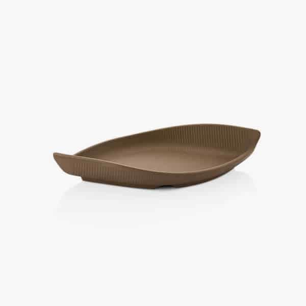 Külsan Thermoset Gondola Servis Tabağı, Teşhir Tabak, 28.6x12.7 cm,Sütlü Kahve
