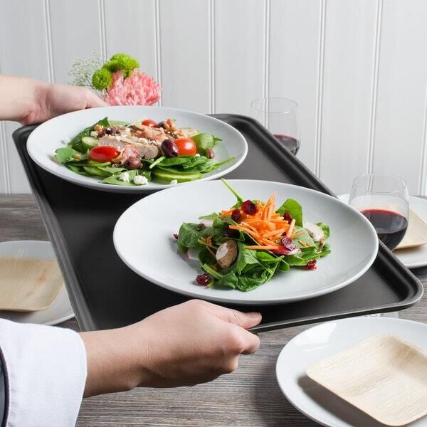 Cambro Camtread Dikdörtgen Kaymaz Tepsi Siyah 37x53 cm - 3753CT110