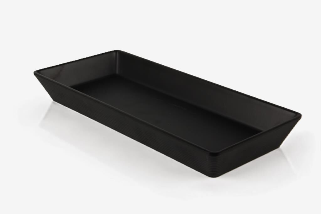 Globy Dikdörtgen Sunum Tabak Siyah 35,5×15,5×4 cm