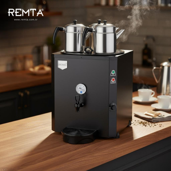 Remta 3 Demlikli 40 lt Jumbo Çay Makinesi Şamandıralı