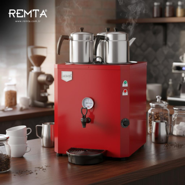 Remta 3 Demlikli 40 lt Jumbo Çay Makinesi Şamandıralı