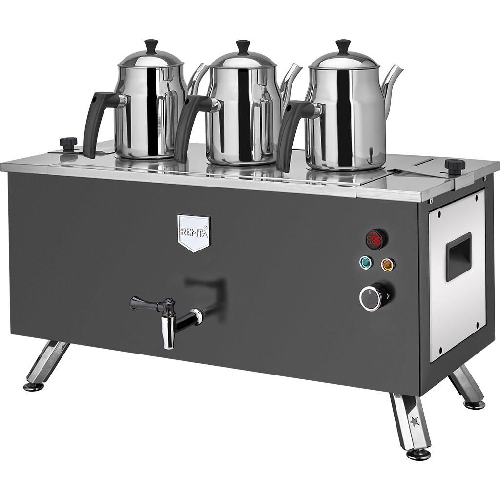 Remta Çift Cidarlı 3 Demlikli Elektrikli Kahveci Ocağı 31 lt Şamandıralı - EP03(L)