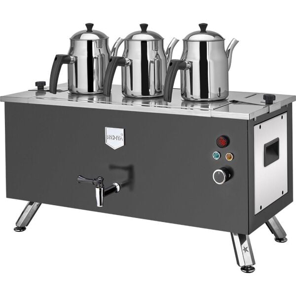 Remta Çift Cidarlı 3 Demlikli Elektrikli Kahveci Ocağı 31 lt Şamandıralı - EP03(L)