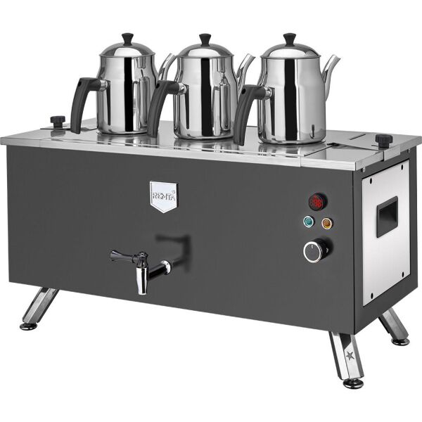 Remta Çift Cidarlı 3 Demlikli Elektrikli Kahveci Ocağı 31 lt Şamandıralı - EP03(L)