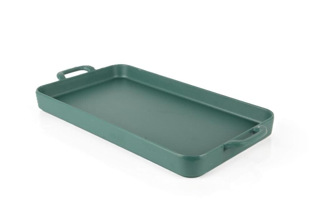 Globy Çift Kulplu Sunum Tabak Yeşil 35×20×4 cm