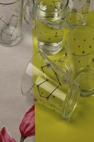 Paşabahçe Workshop  Kalpli Kulplu Kupa Bardak 6'lı