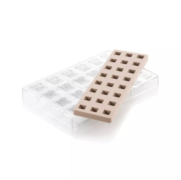Silikomart Kit Quadro 01 Kare Çikolata Kalıbı 24'lü - 52.915.86.0065