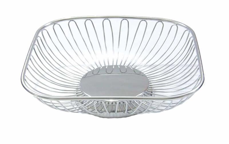 Globy Telli Kare Ekmek Sepeti , Ekmeklik  22x22x7 cm