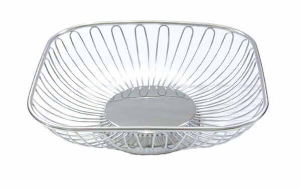 Globy Telli Kare Ekmek Sepeti , Ekmeklik  22x22x7 cm