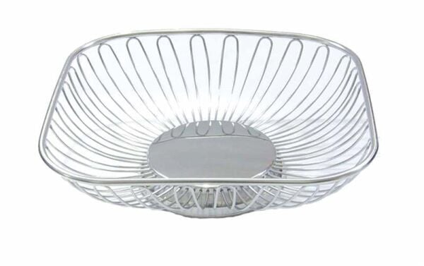 Globy Telli Kare Ekmek Sepeti , Ekmeklik  22x22x7 cm