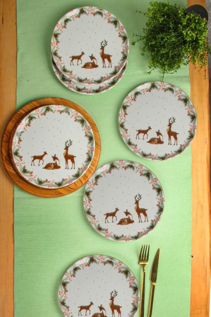 Porland Kış Masalı Pasta Tabağı 6'lı 20 cm