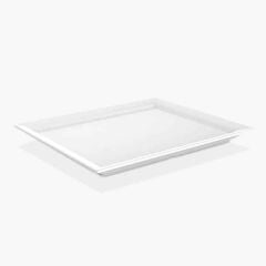 Külsan Thermoset Bono GN 1/2 Servis Tabağı, Teşhir Tabağı 26.5x32.5 cm, Beyaz