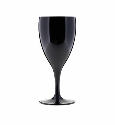 Rubikap PM.W32 Premium Şarap Bardağı 6'lı 320 ml, Siyah