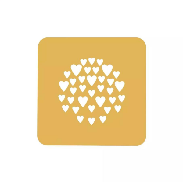 Silikomart Kalp Şablonu Silikon Kalıp (Stencil Cuore)