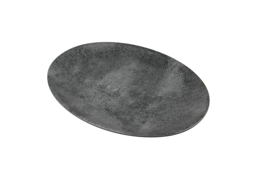Globy Oval Sunum Tabak Gri 35×26×2,5 cm