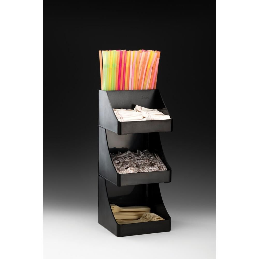 Alkan ZCP 878 Polikarbonat Çok Amaçlı Teşhir Standı 3 Katlı Siyah