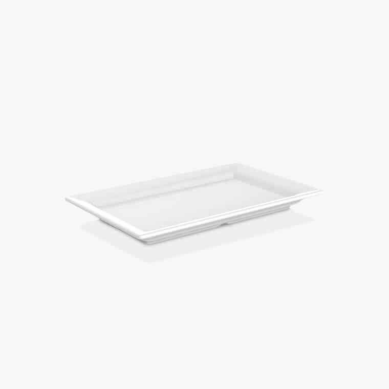 Külsan Thermoset Bono GN 1/4 Servis Tabağı, Teşhir Tabağı 26.5x12.5 cm, Beyaz