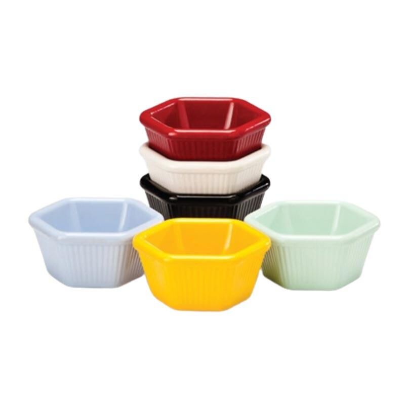 Zicco K-4006 Altıgen Mini Sosluk Reçellik, 7x3 cm, Beyaz