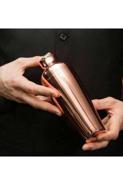 Biradlı BRD-601 Fransız Model Shaker, Kokteyl Karıştırıcı 600 ml, Bakır