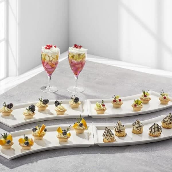 Külsan Thermoset Maya Hilal Servis Tabağı, Teşhir Tabağı 51.5x15 cm