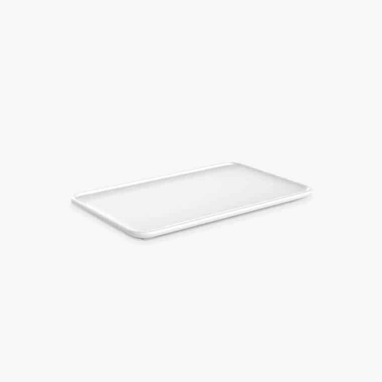 Külsan Thermoset Luna GN 1/4 Servis Tabağı, Teşhir Tabağı 26,5x16 cm, Beyaz