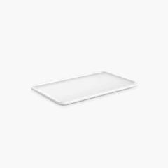 Külsan Thermoset Luna GN 1/4 Servis Tabağı, Teşhir Tabağı 26,5x16 cm, Beyaz
